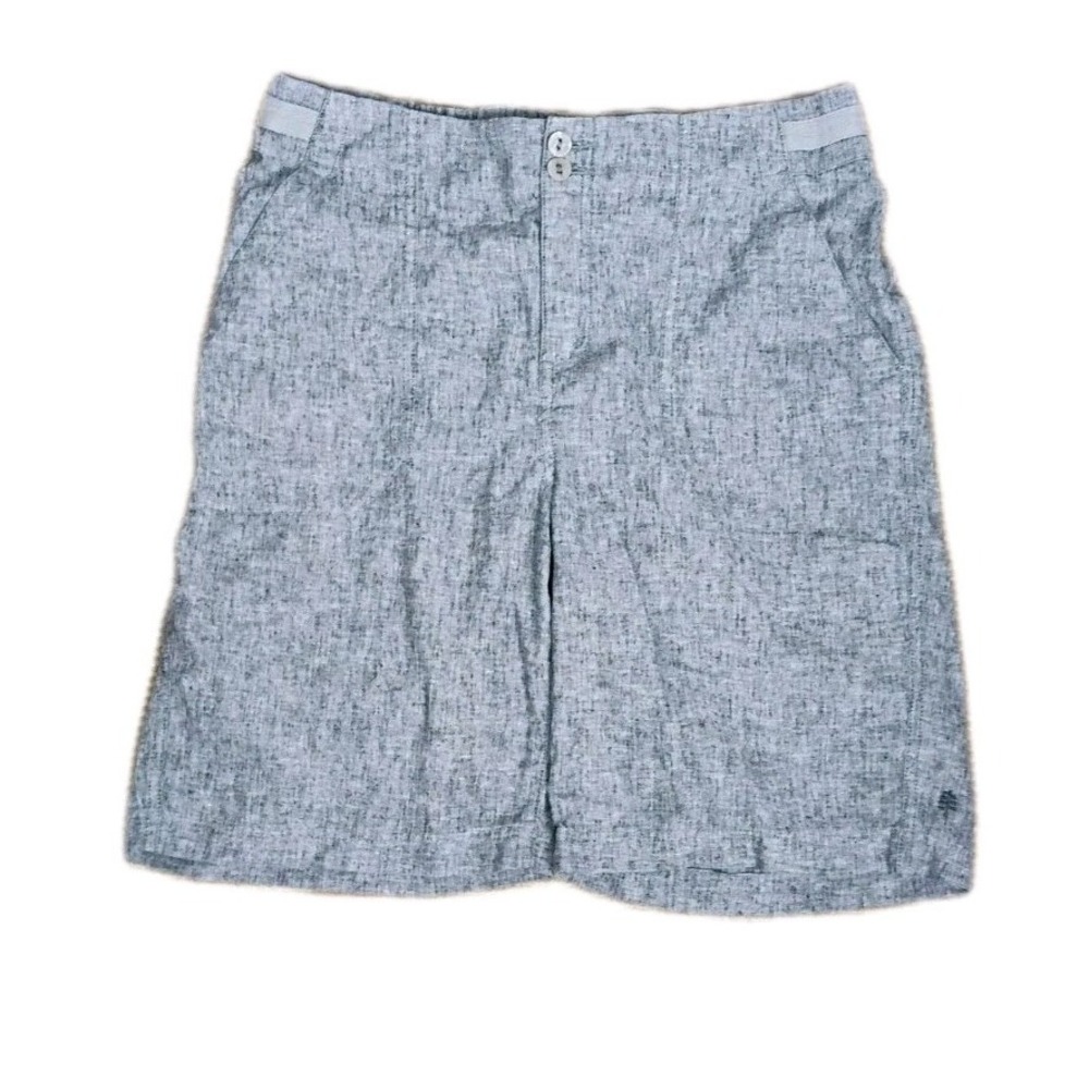 Royal Robbins Bermuda shorts, Linen Blend Womens Size 12 Gray Pockets